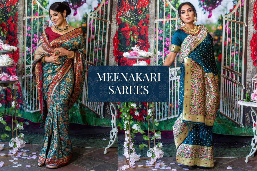 A Legacy of Artistry: Discover the Meenakari Sarees at VAMA Designs