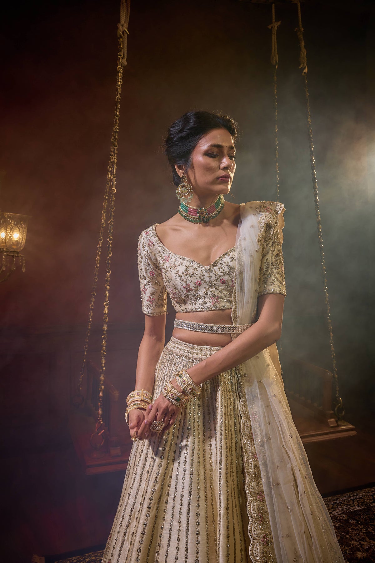 Kalighata - Shehnai Lehenga – Ivory
