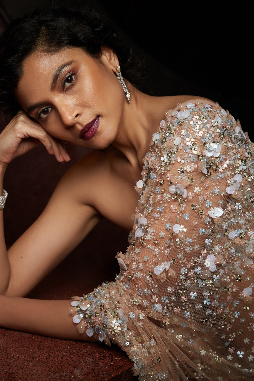 Seema Gujral - Sequin Net Saree