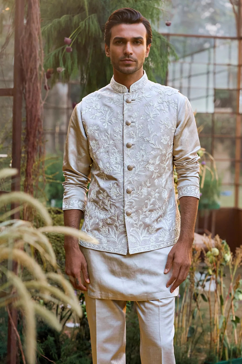 Seema Gujral - Grey Dori Bundi Set