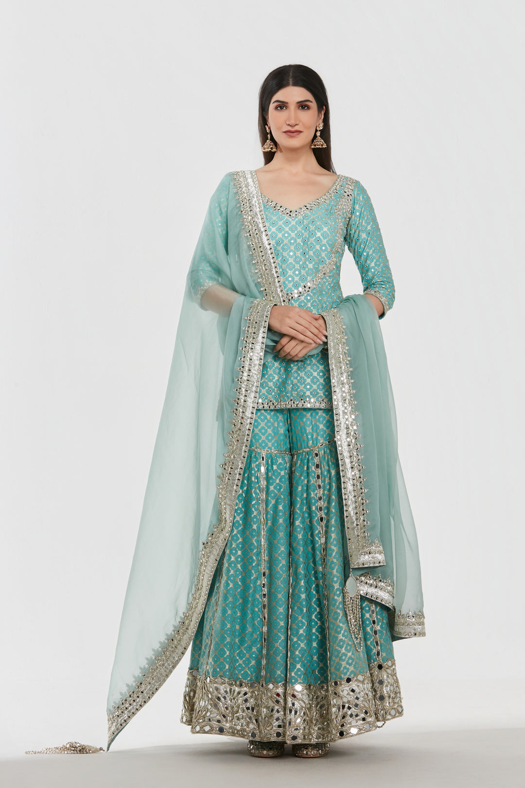Abhinav Mishra - Aero Blue Sharara Set