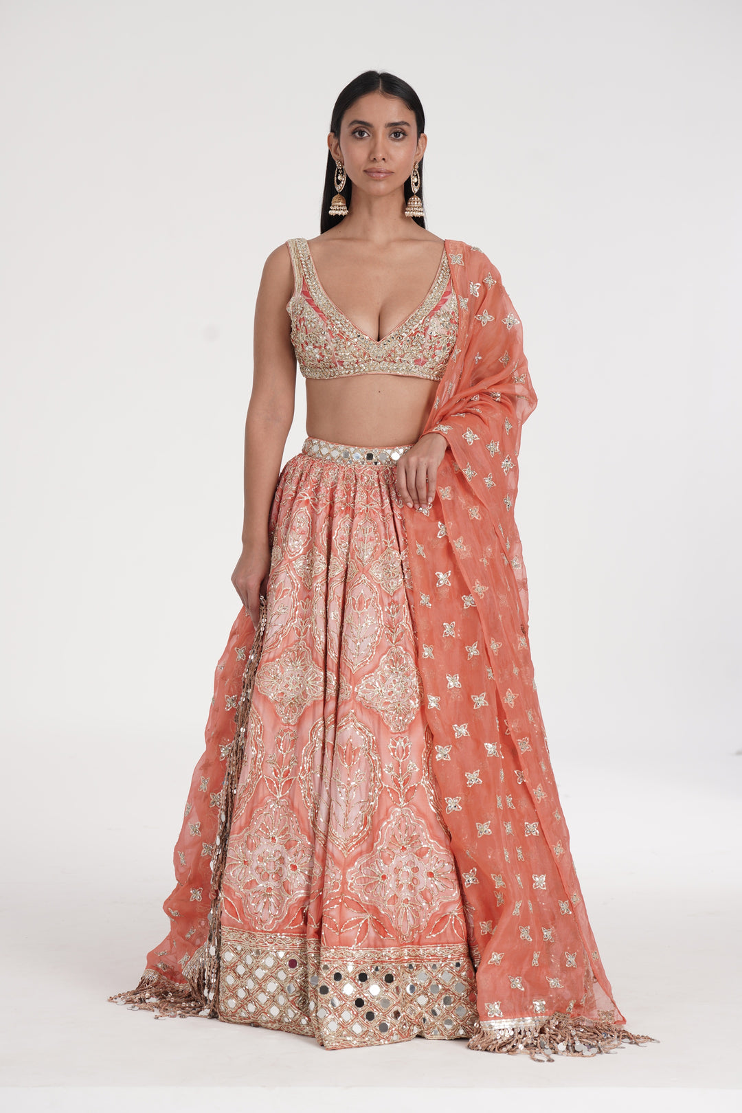 Abhinav Mishra - Safron Pale Lehenga Set