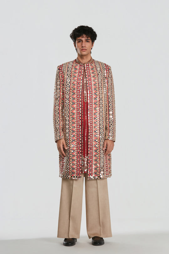 Abhinav Mishra - Shrine Multicoloured Jacket Set