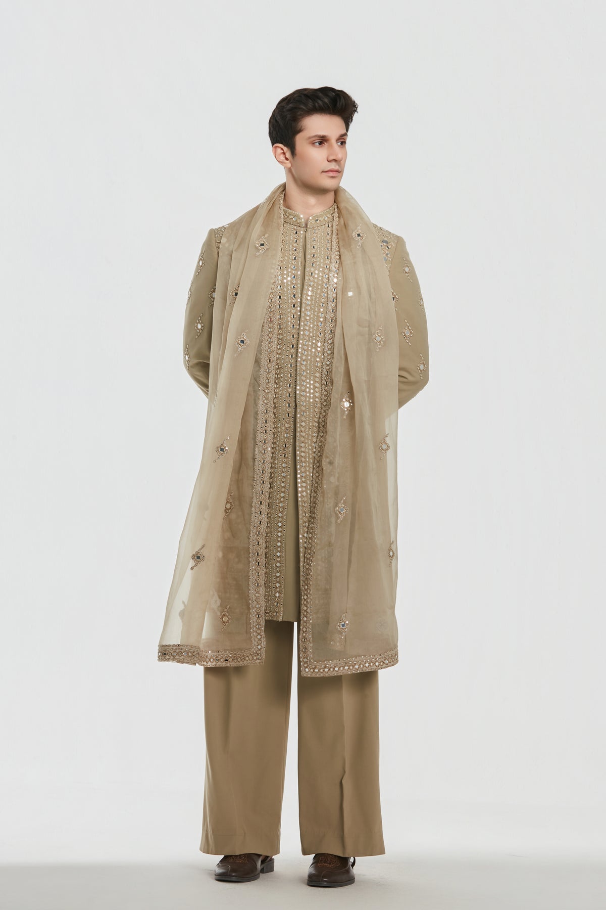 Abhinav Mishra - Shrine Mirage Sherwani Set