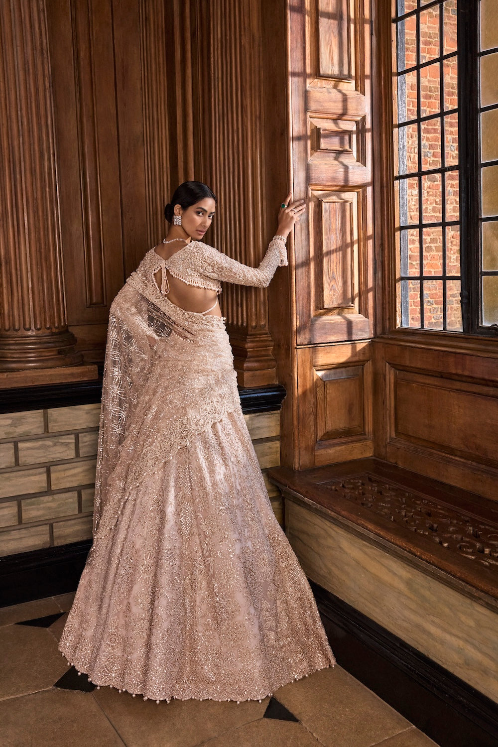 Seema Gujral - Rose Gold Lehenga Set VAMA DESIGNS Indian Bridal Couture Seema Gujral - Rose Gold Lehenga Set VAMA DESIGNS Indian Bridal Couture