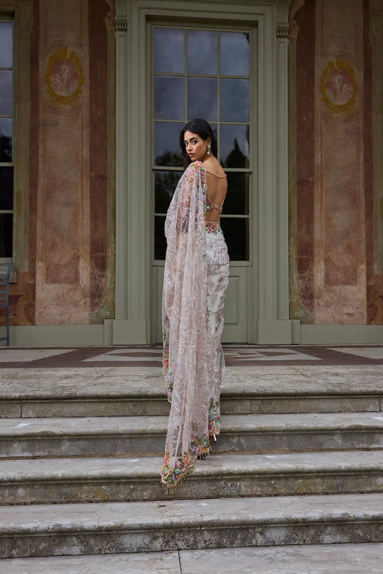 Seema Gujral - Nude Multi - Coloured Saree