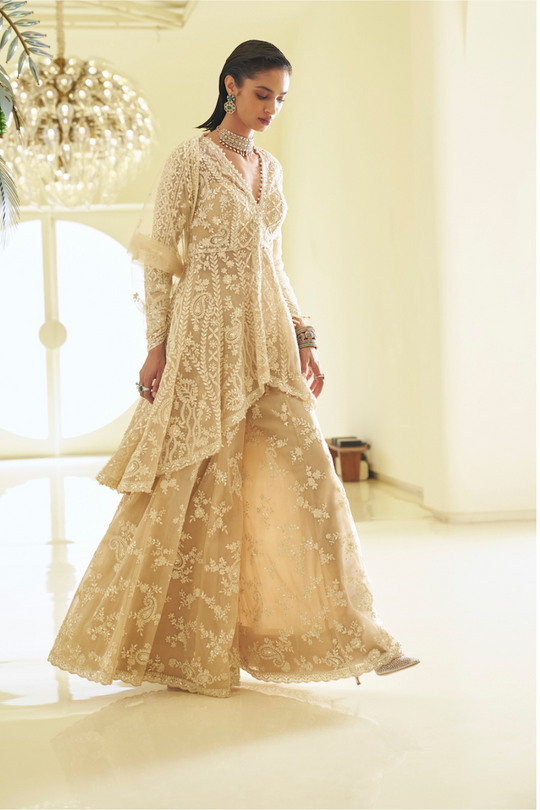 Seema Gujral - High-Low Dori Sharara Set
