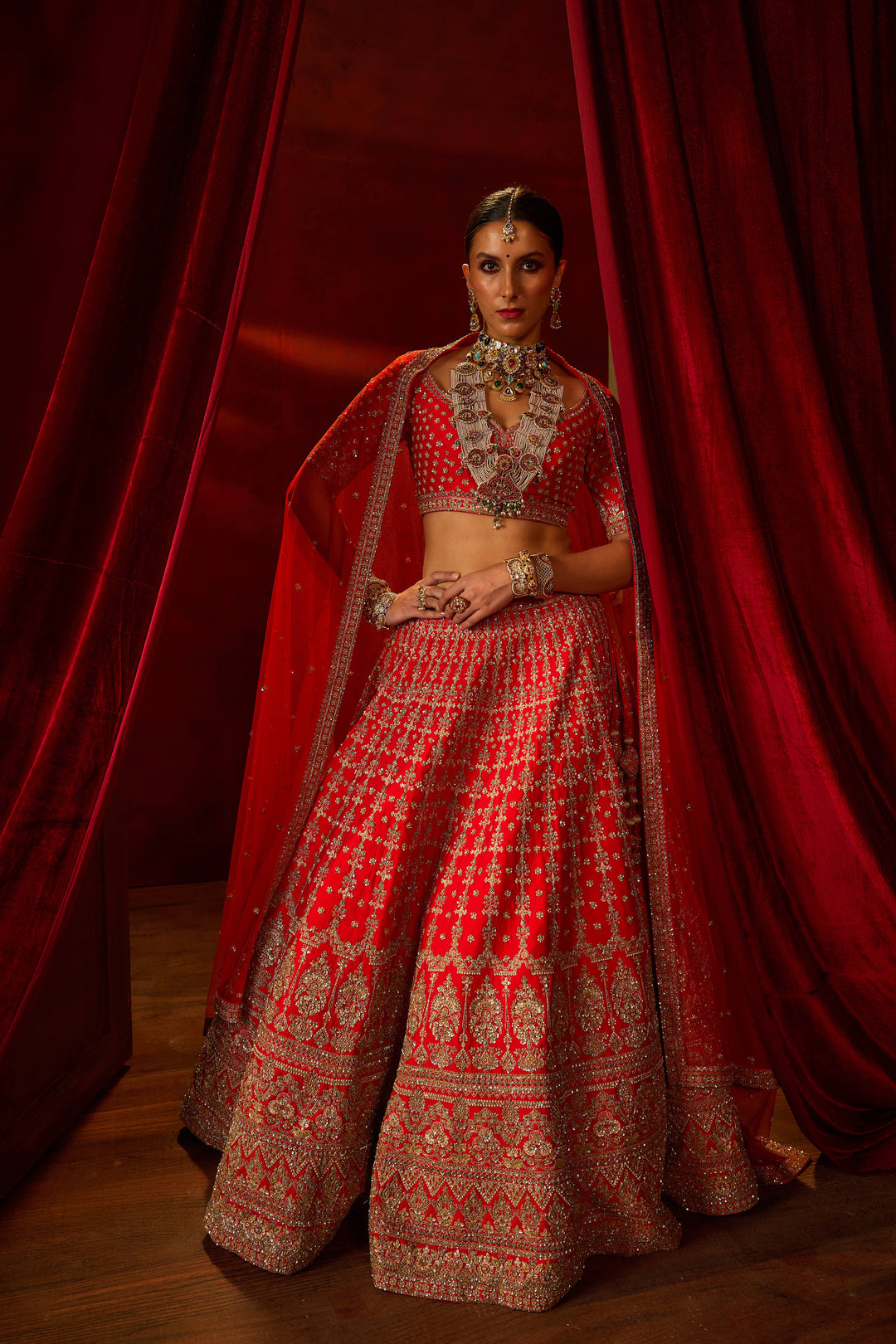 Kalighata - Aradhya Lehenga – Red