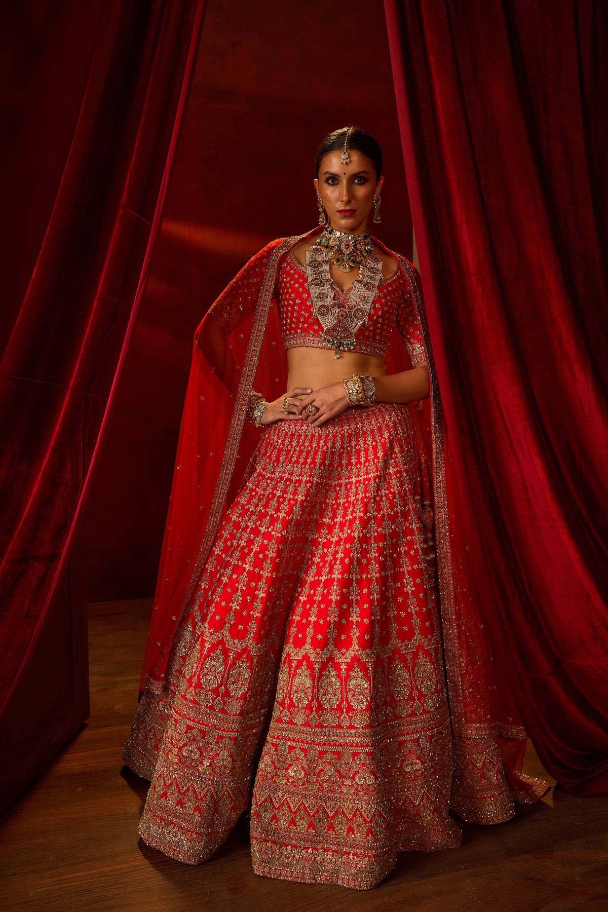 Kalighata - Aradhya Lehenga – Red