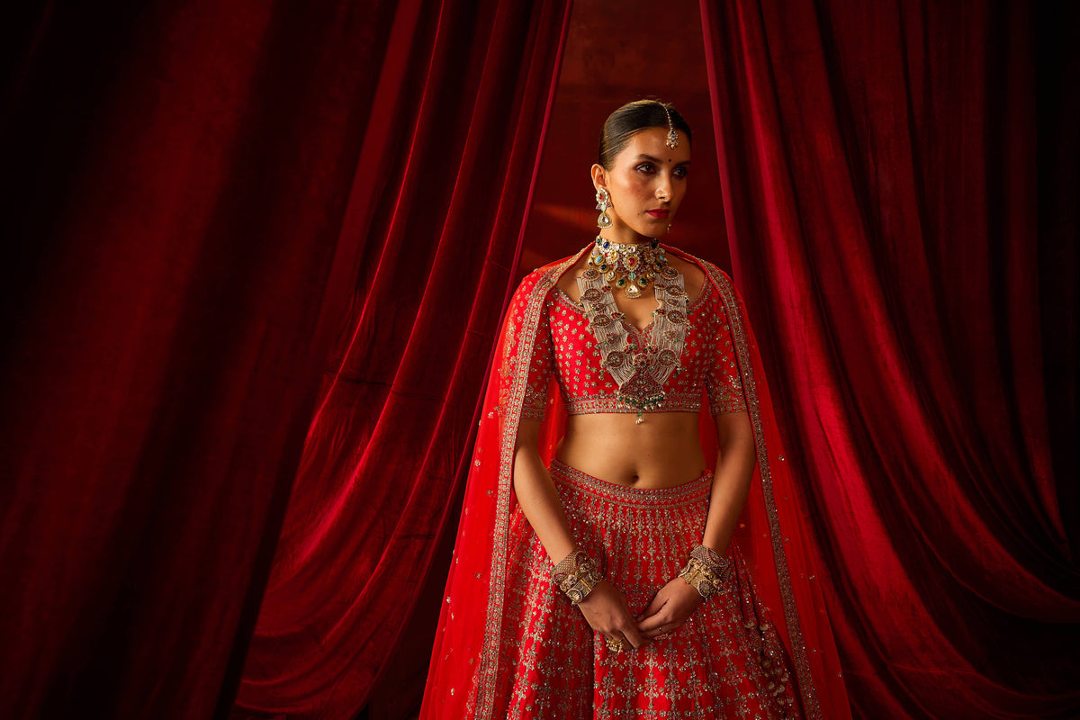 Kalighata - Aradhya Lehenga – Red