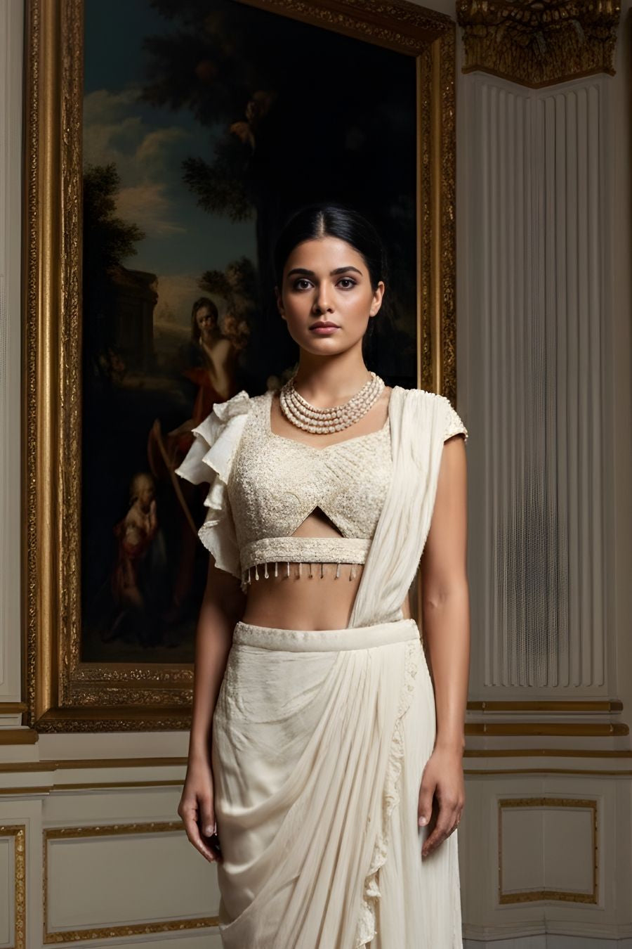 Akira Ruffle Pre-Draped Saree