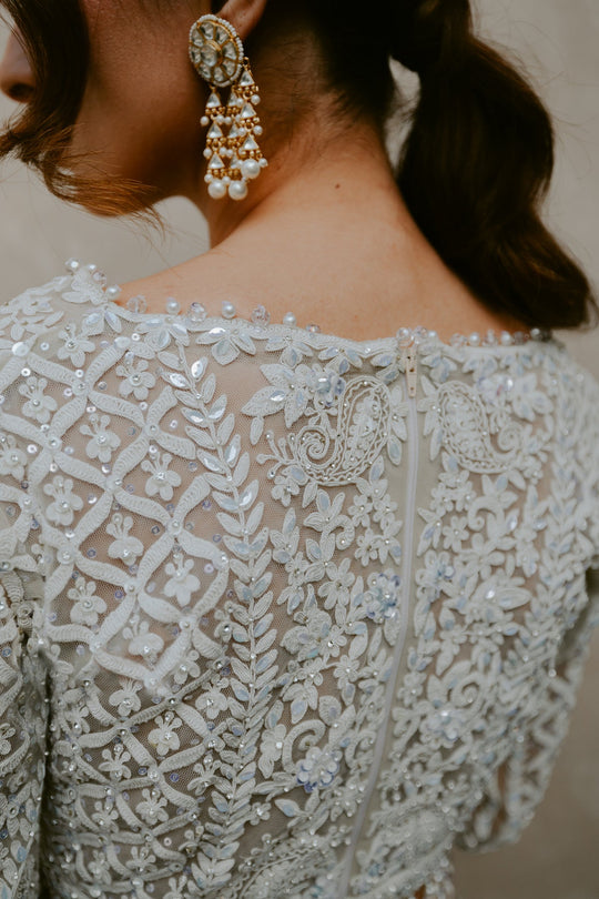 Seema Gujral - Nude Cream Kiran Dori Saree