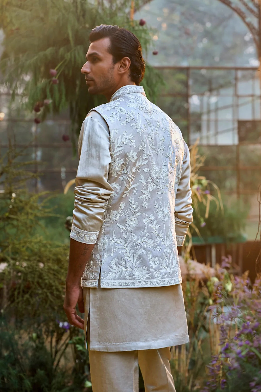 Seema Gujral - Grey Dori Bundi Set
