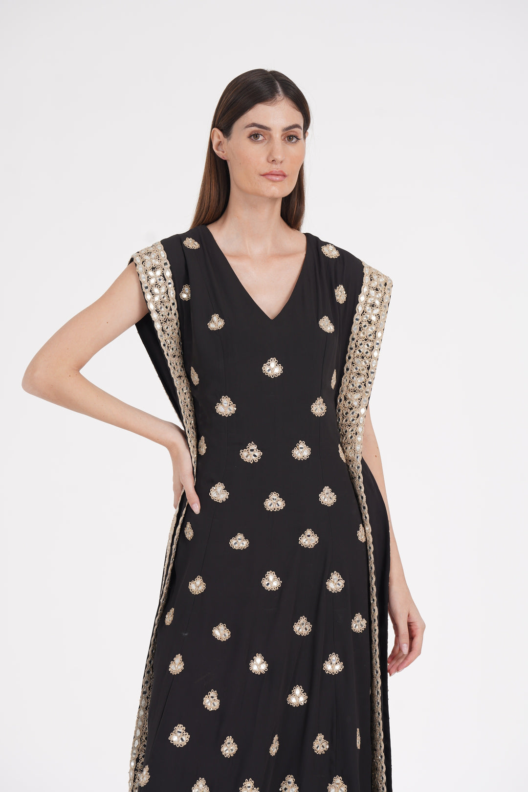 Abhinav Mishra - Cold black kaftan