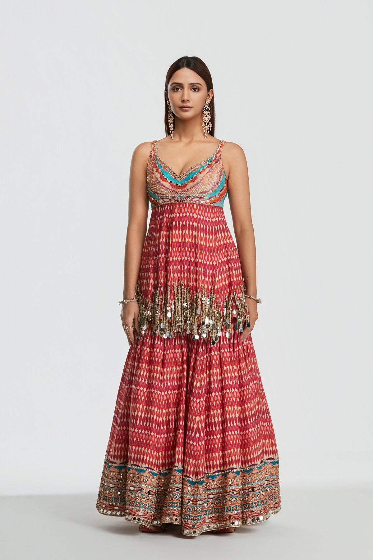 Abhinav Mishra - Multicoloured Sharara Set