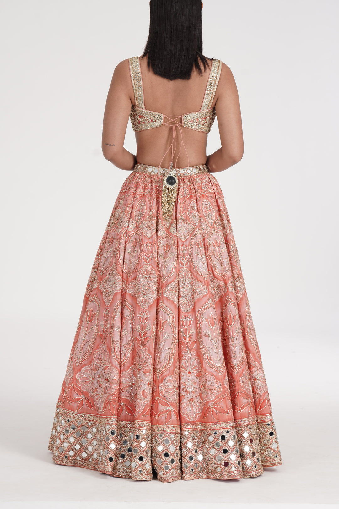 Abhinav Mishra - Safron Pale Lehenga Set