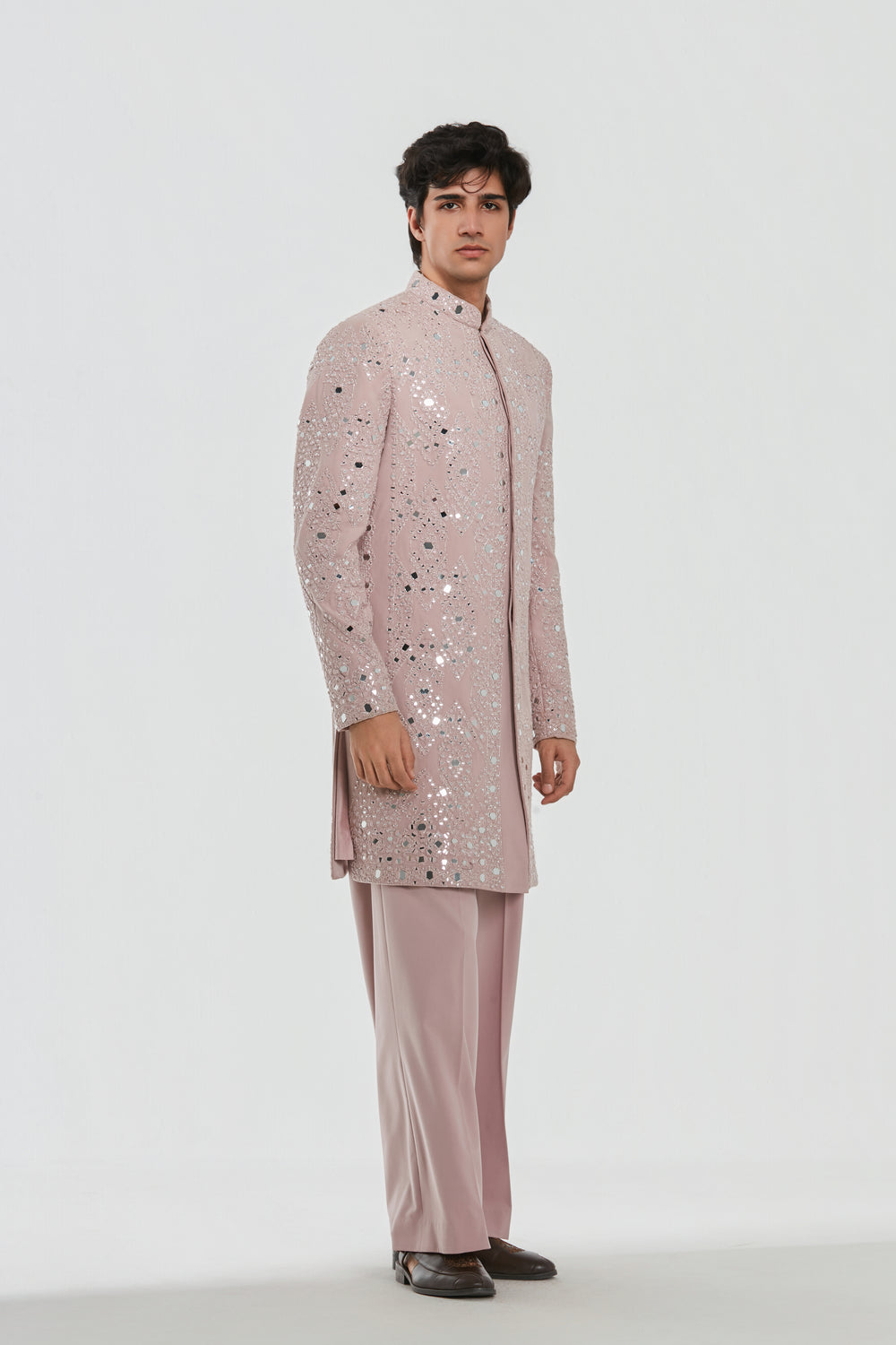Abhinav Mishra - Shrine Cardinal Sherwani Set