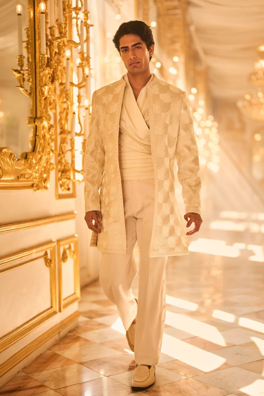 Seema Gujral - Ivory Sherwani Set