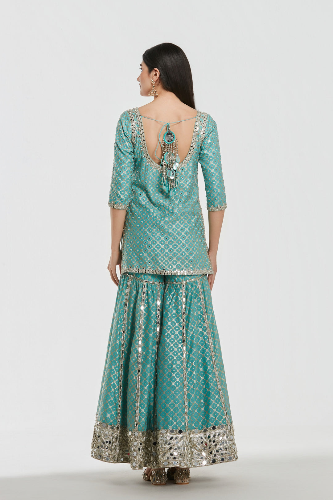 Abhinav Mishra - Aero Blue Sharara Set