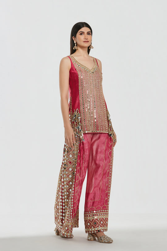 Abhinav Mishra - Mehbooba Pink Sharara Set