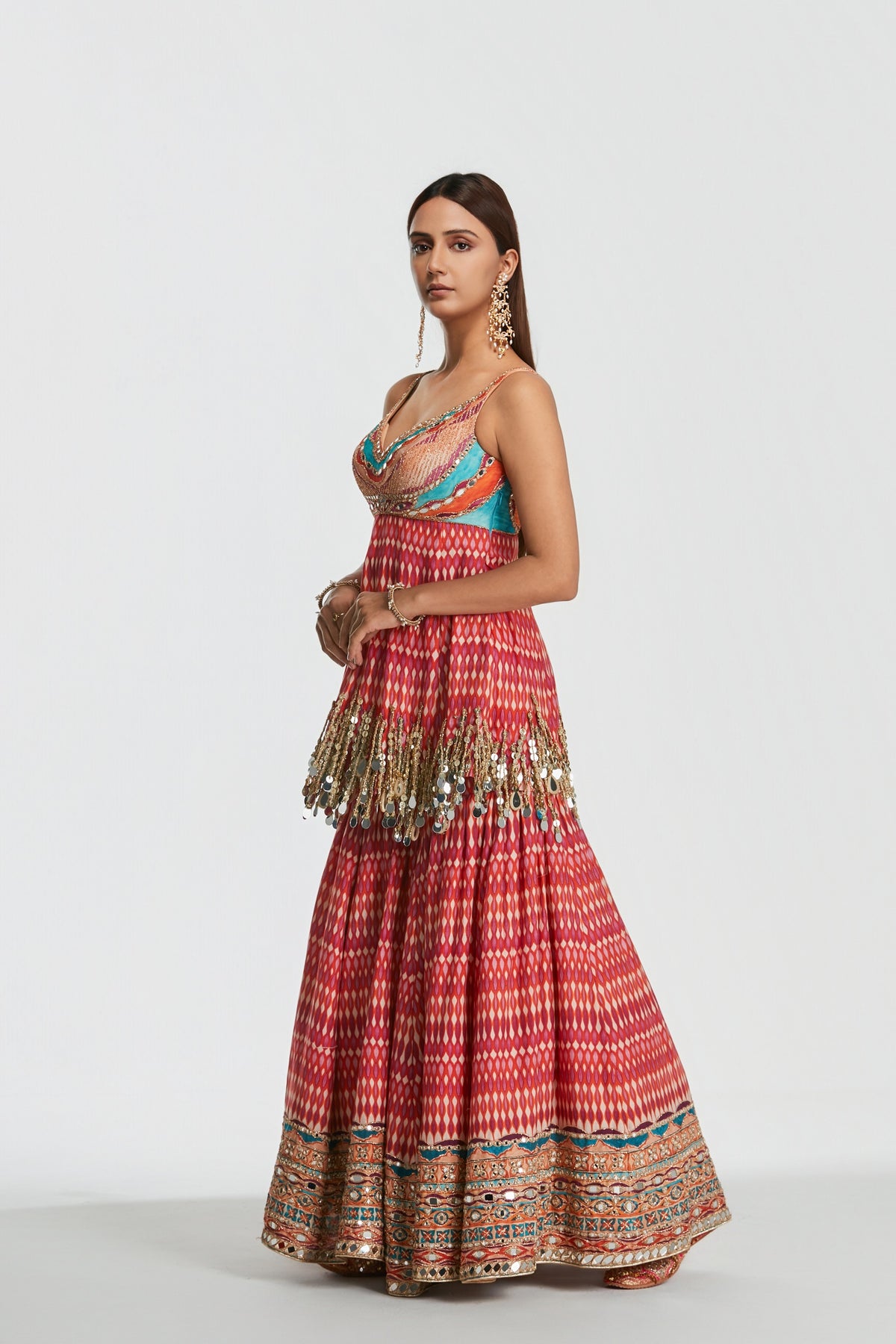 Abhinav Mishra - Multicoloured Sharara Set