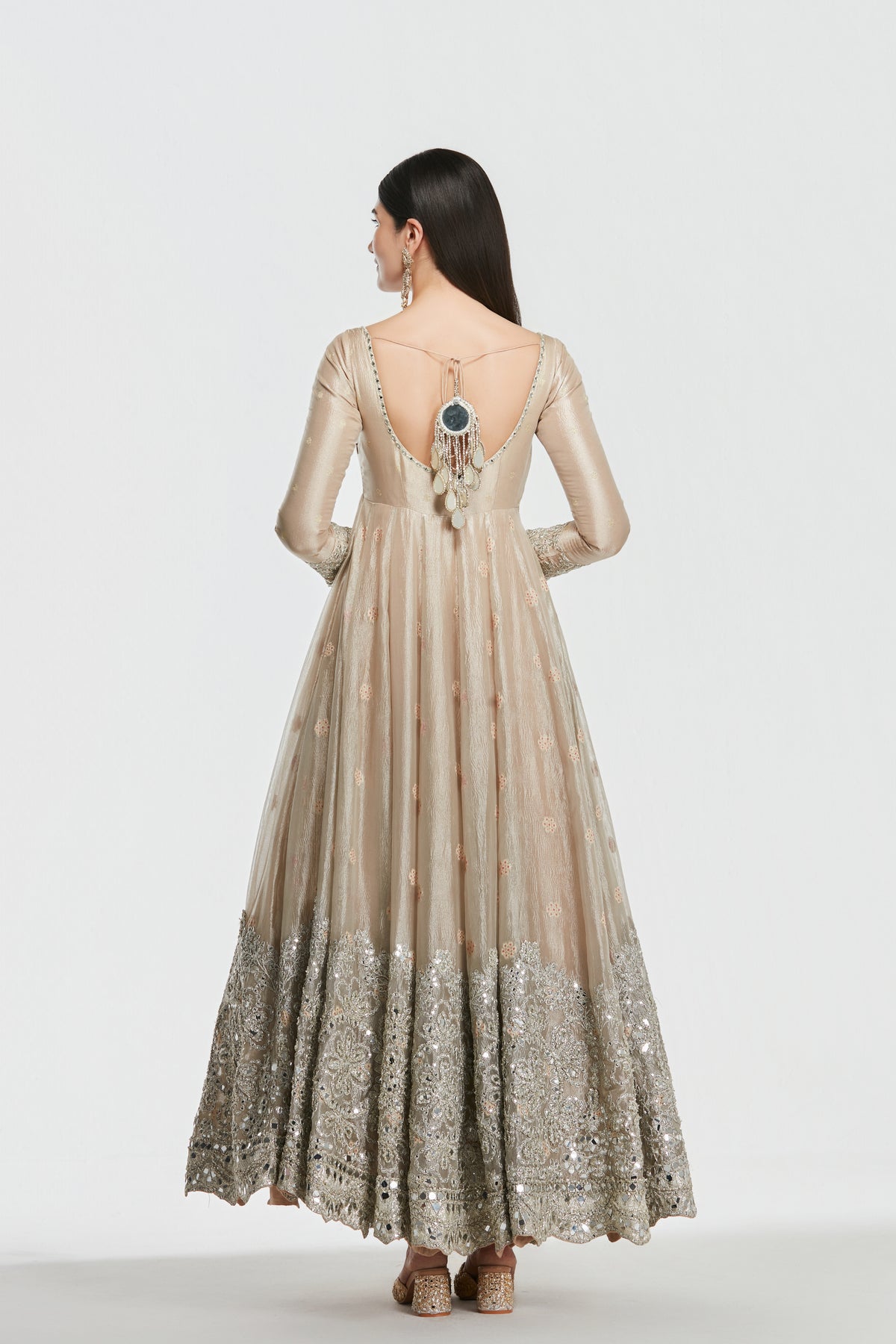 Abhinav Mishra - Shimmer Gold Anarkali