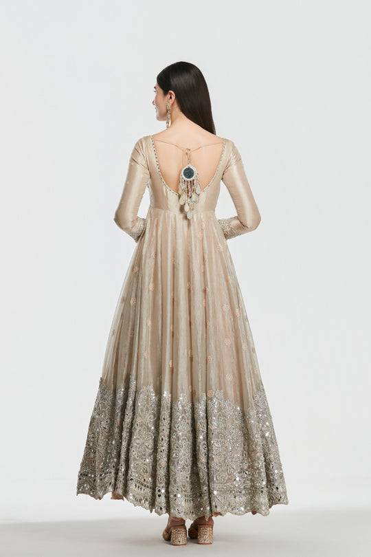 Abhinav Mishra - Shimmer Gold Anarkali