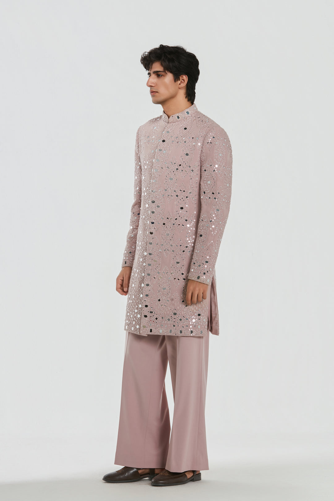 Abhinav Mishra - Shrine Cardinal Sherwani Set