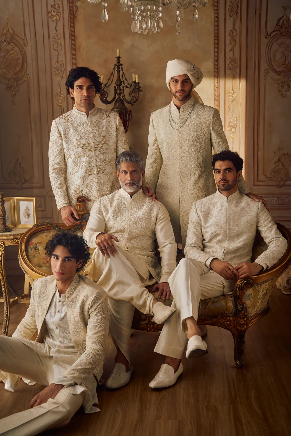 Seema Gujral - Nude Open Sherwani Set