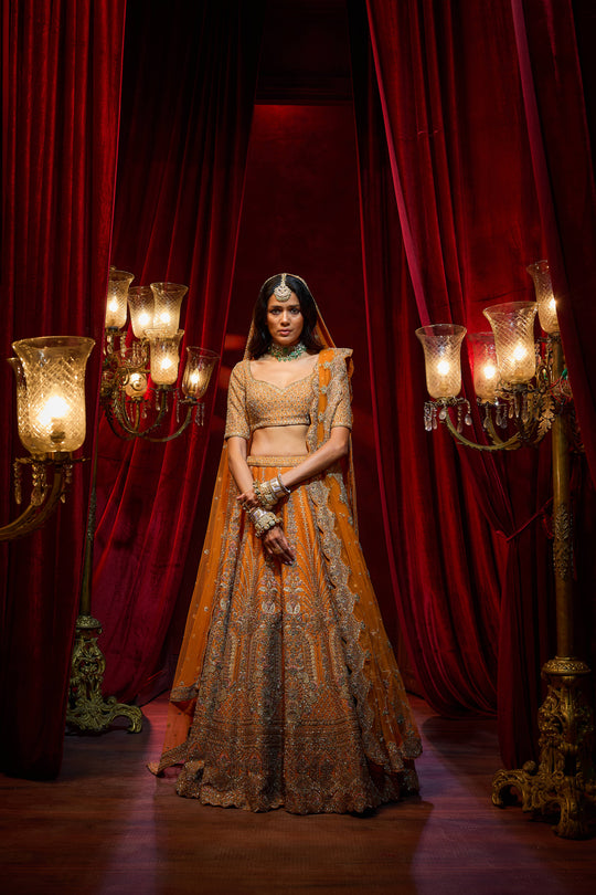 Kalighata - Vivah Lehenga – Rust