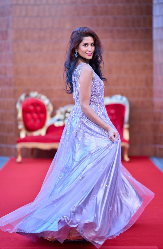 Anika — Lavender Luster Embellished Gown