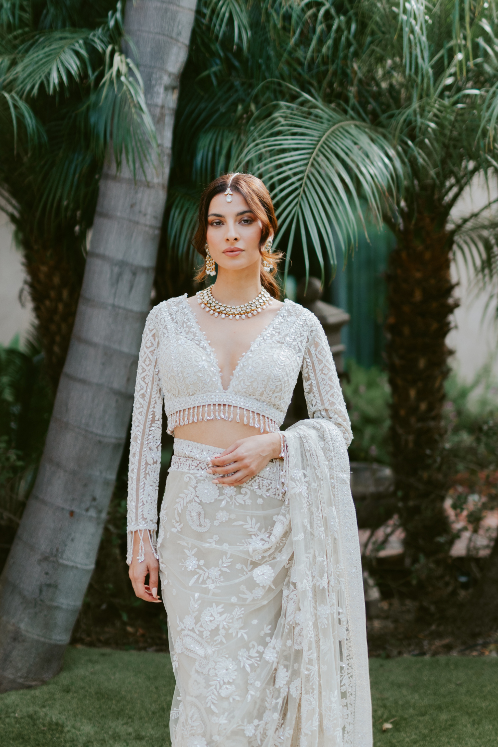 Seema Gujral - Nude Cream Kiran Dori Saree