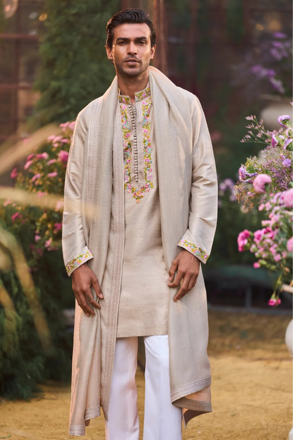 Seema Gujral - Greige Kurta Set