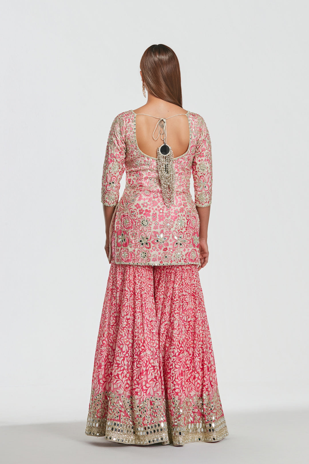 Abhinav Mishra - Blush Pink Sharara Set