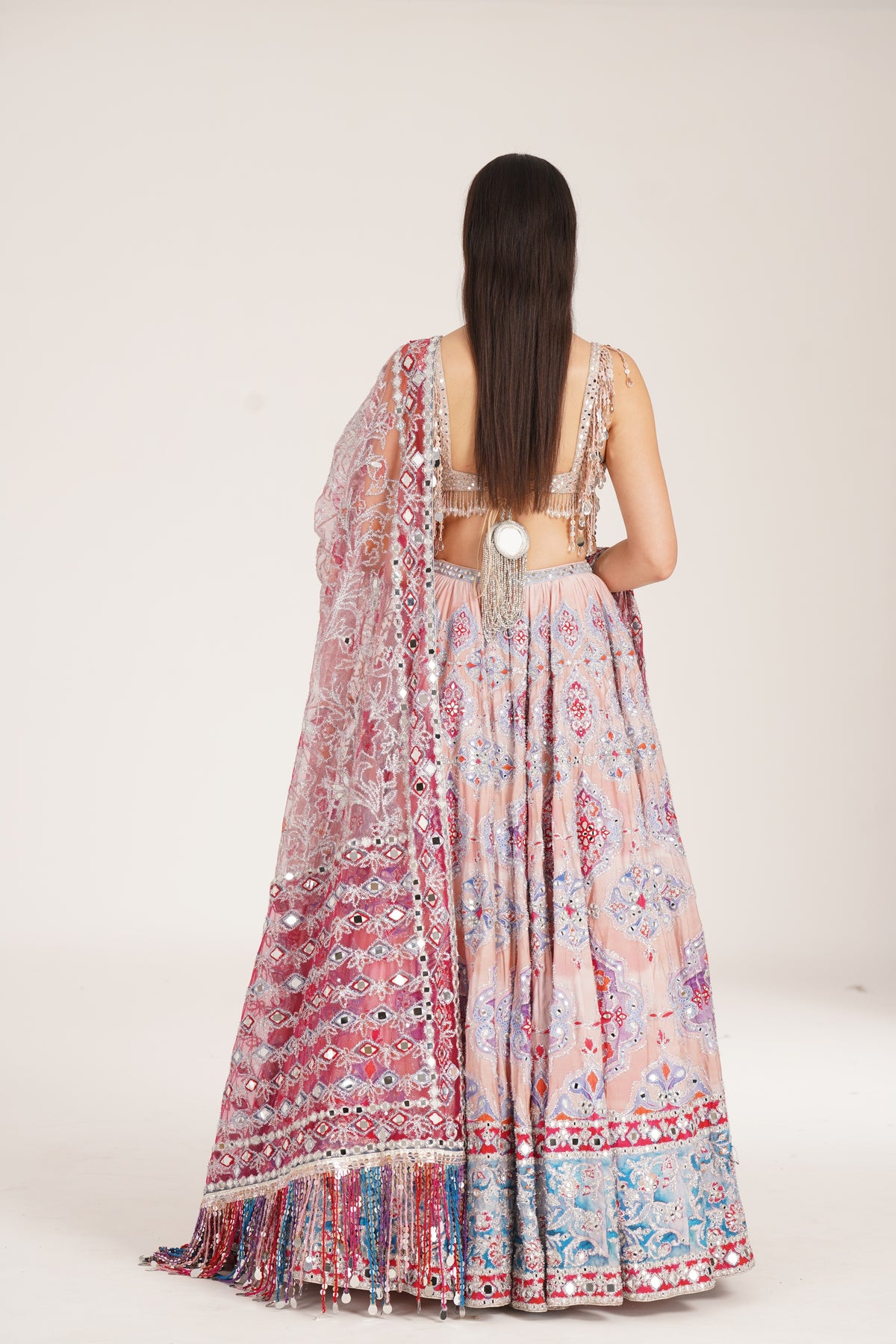 Abhinav Mishra - Ucla Peach Hues Lehenga Set