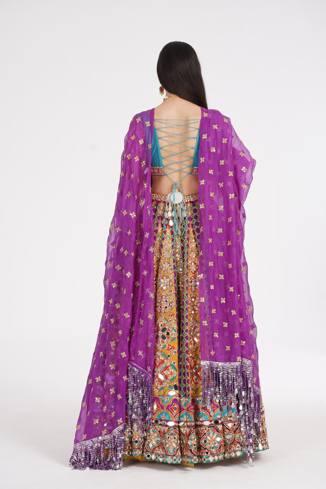Abhinav Mishra - Tangerine Hues Lehenga Set