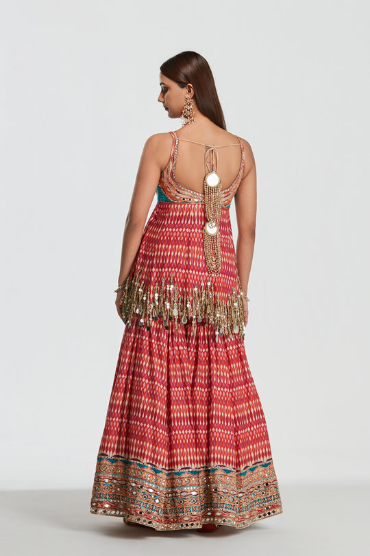 Abhinav Mishra - Multicoloured Sharara Set