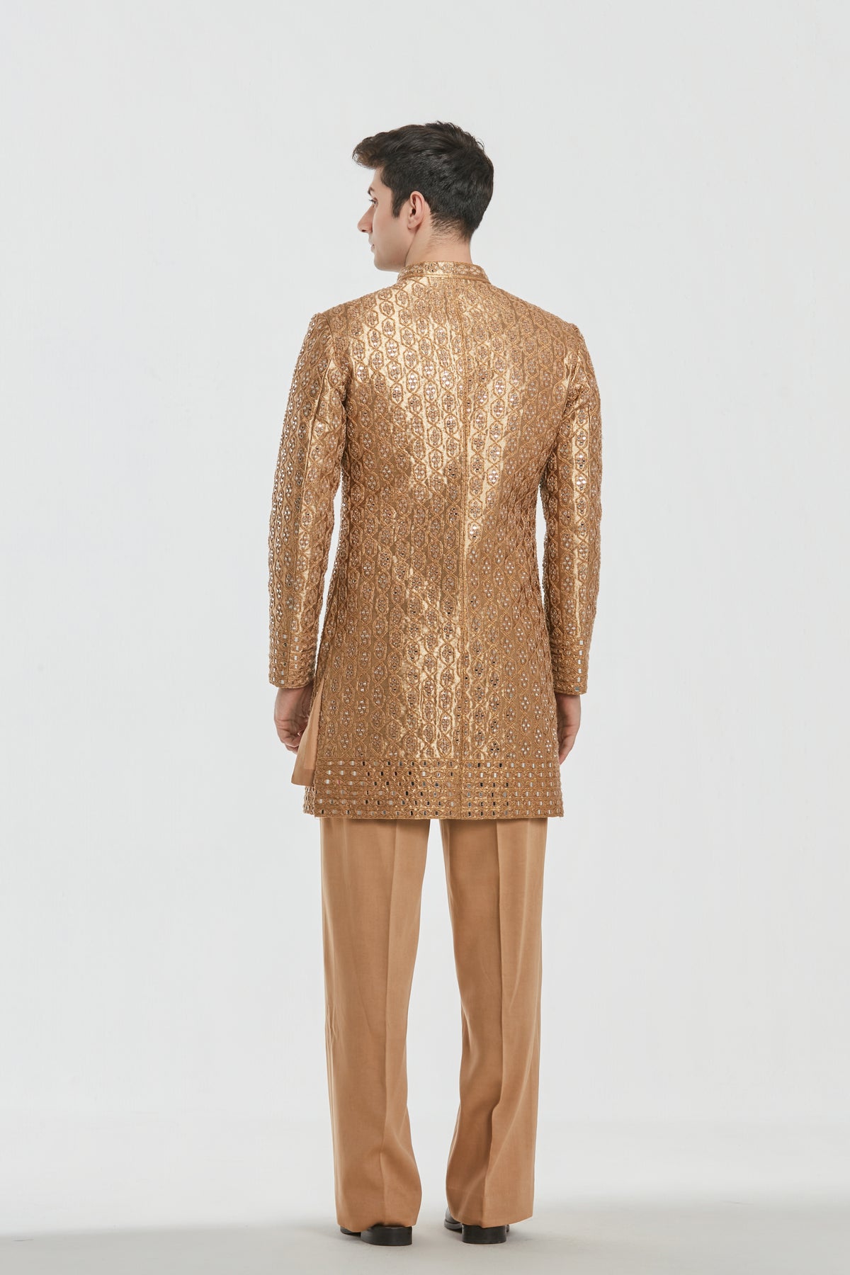 Abhinav Mishra - Shrine Antiqe Gold Sherwani Set