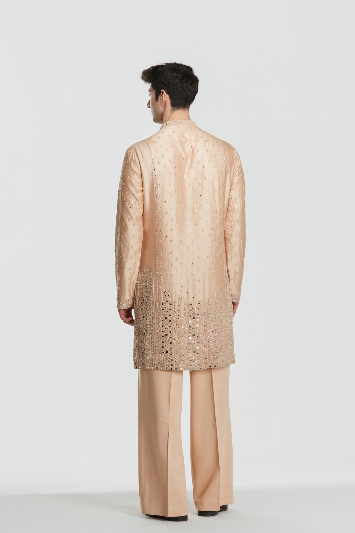 Abhinav Mishra - Shrine Champaign Gold Kurta Set