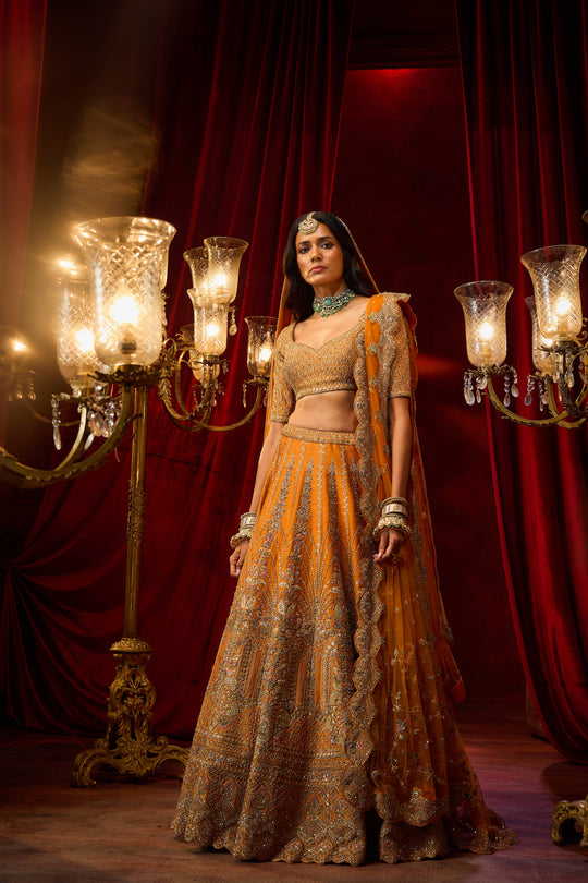 Kalighata - Vivah Lehenga – Rust