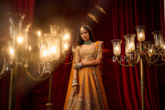 Kalighata - Vivah Lehenga – Rust