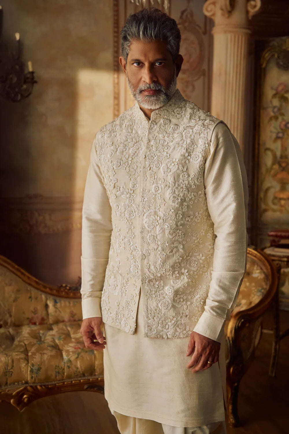 Seema Gujral - Champagne Three- Dimensional Bundi Set