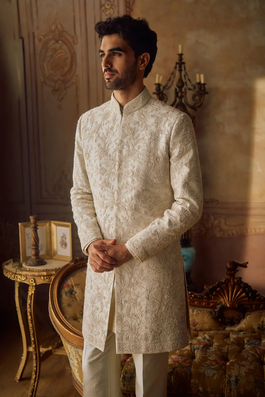 Seema Gujral - Ivory Sherwani Set
