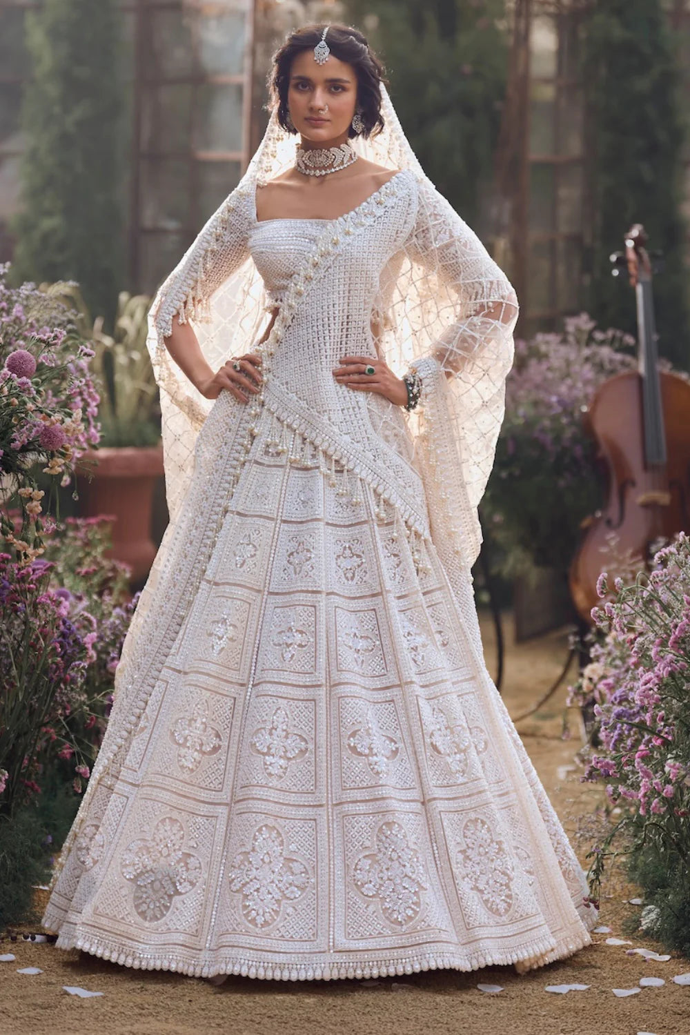 Seema Gujral - Geometric Lehenga Set