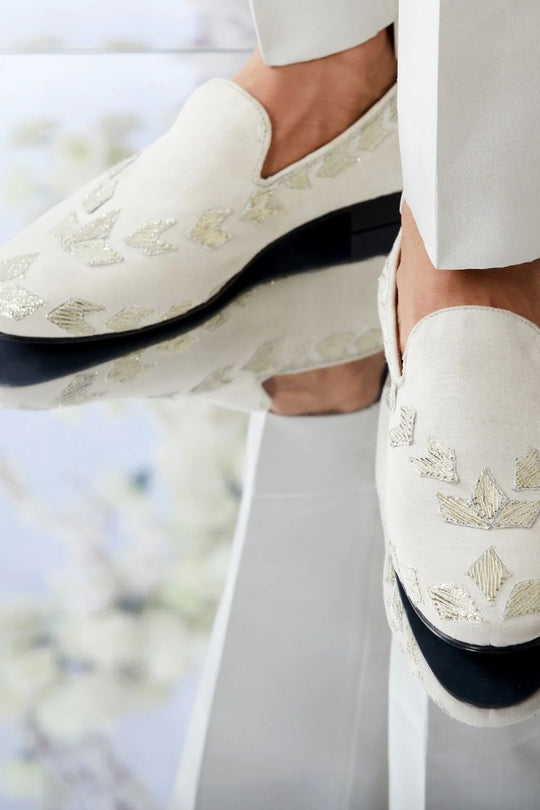 Seema Gujral - Antique Silver Open Short Sherwani Set