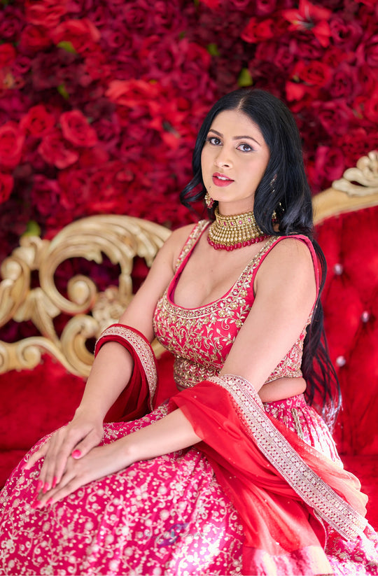 Ridhima – Ruby Royal Zari Embellished Lehenga