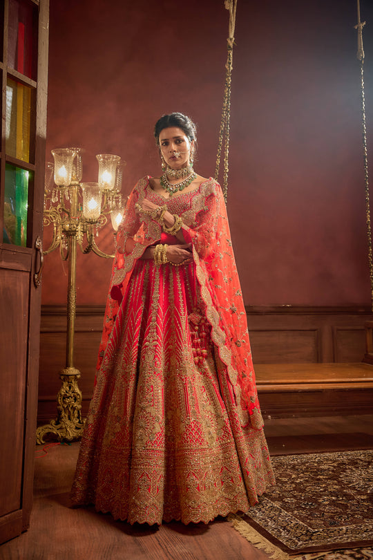 Kalighata - Vivah Lehenga – Rani Pink