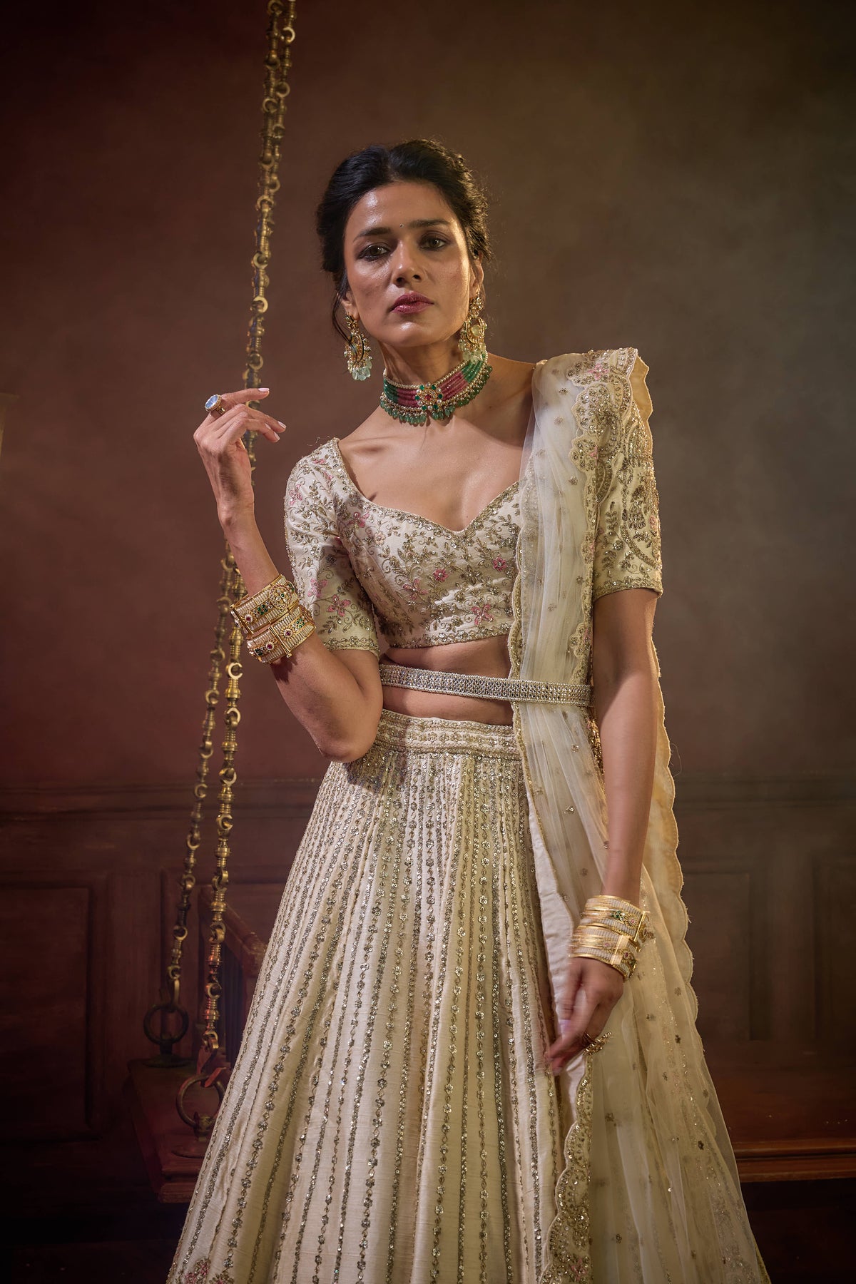 Kalighata - Shehnai Lehenga – Ivory