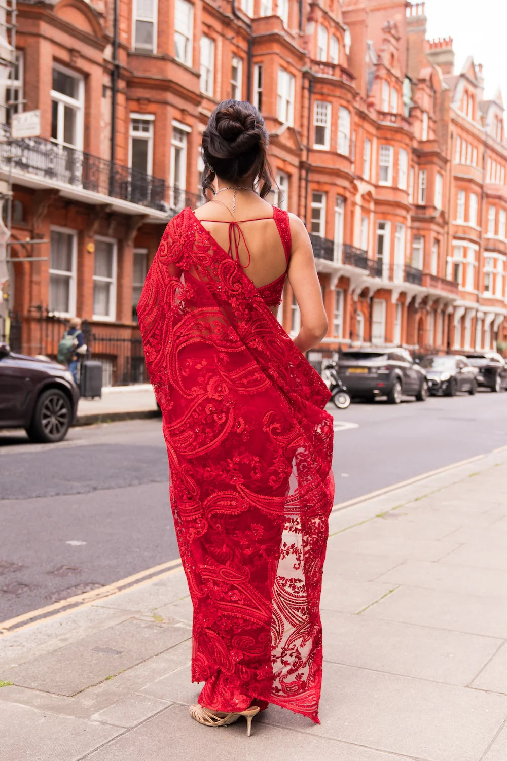 Seema Gujral - Red Dori Saree