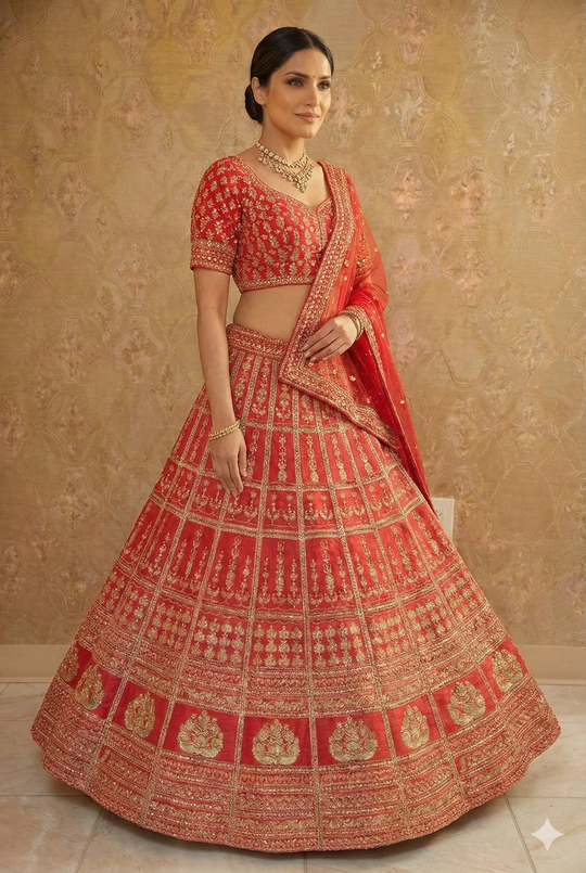 Royal Red Bridal Lehenga Choli